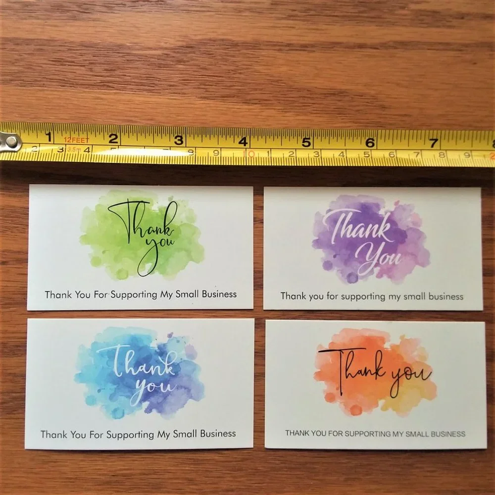 Thank You Cards Business 100 Supporting Small Business 4 Water color designs